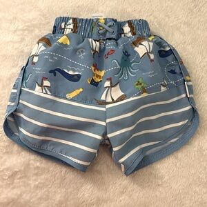 Pirate Ship Stripes‎ Shorts Reusable Absorbent Swim Diaper size 6 months UPF 50